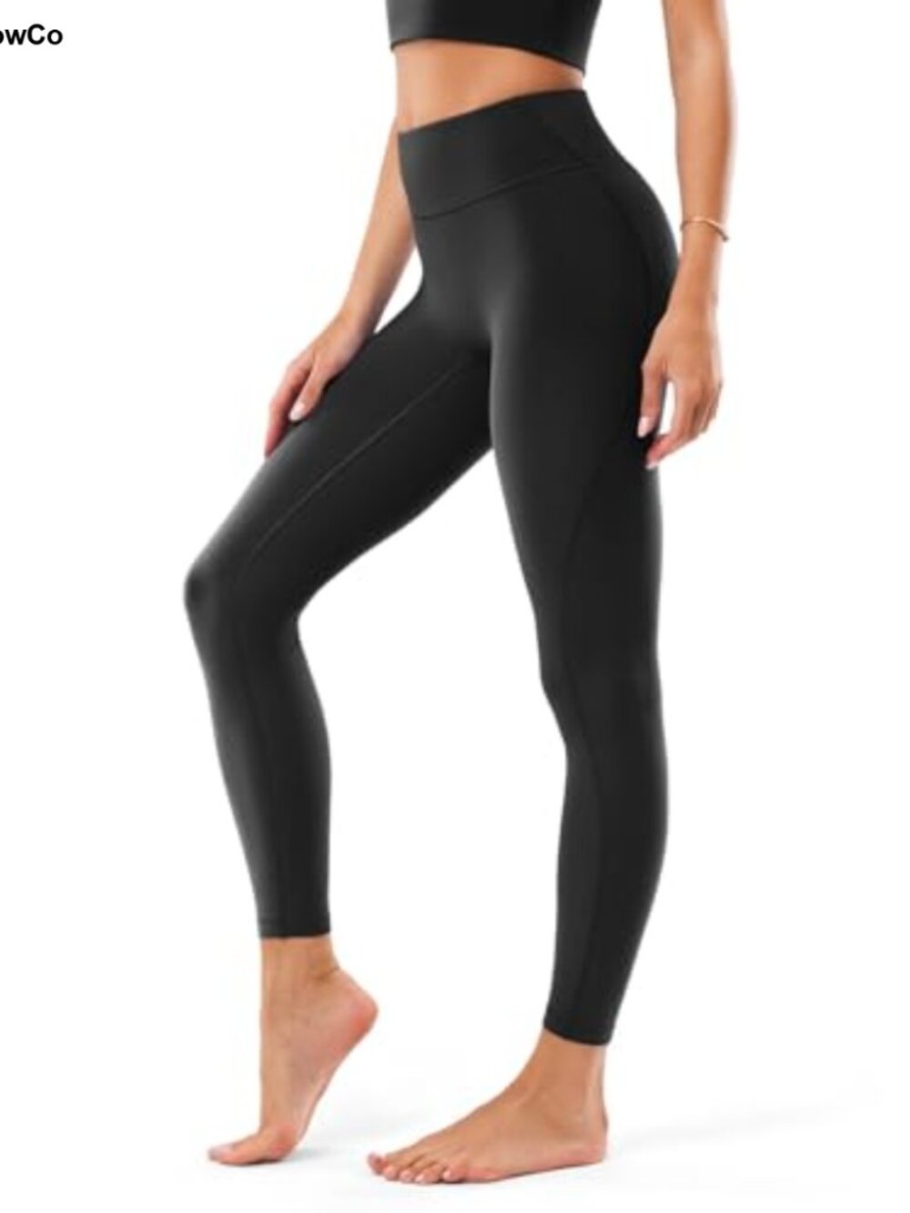 High Waisted No Front Seam Workout Leggings Tummy Control Yoga Running